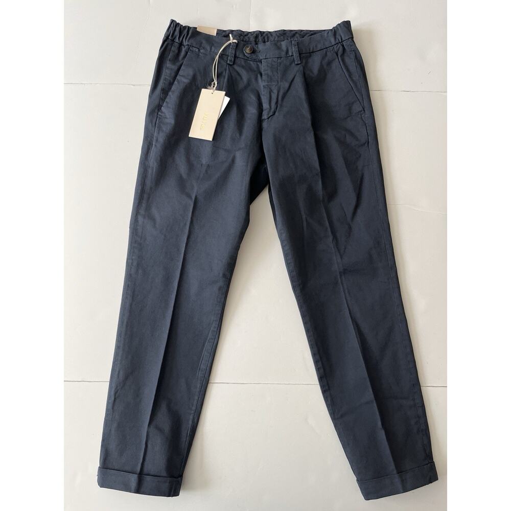 SPADA Roma Pants Men Sz 34/48 (30x27) Blue Stretch Cotton Chino NWT